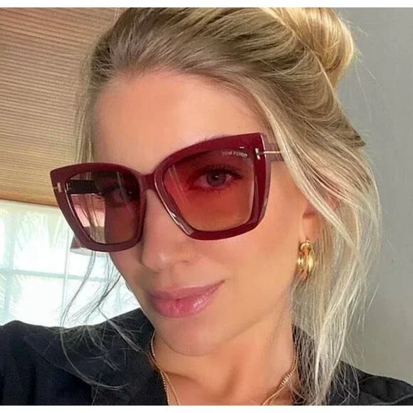 NEW TOM FORD SUNGLASSES BURGUNDY WOMEN EYEWEAR TOM FORD display picture 1